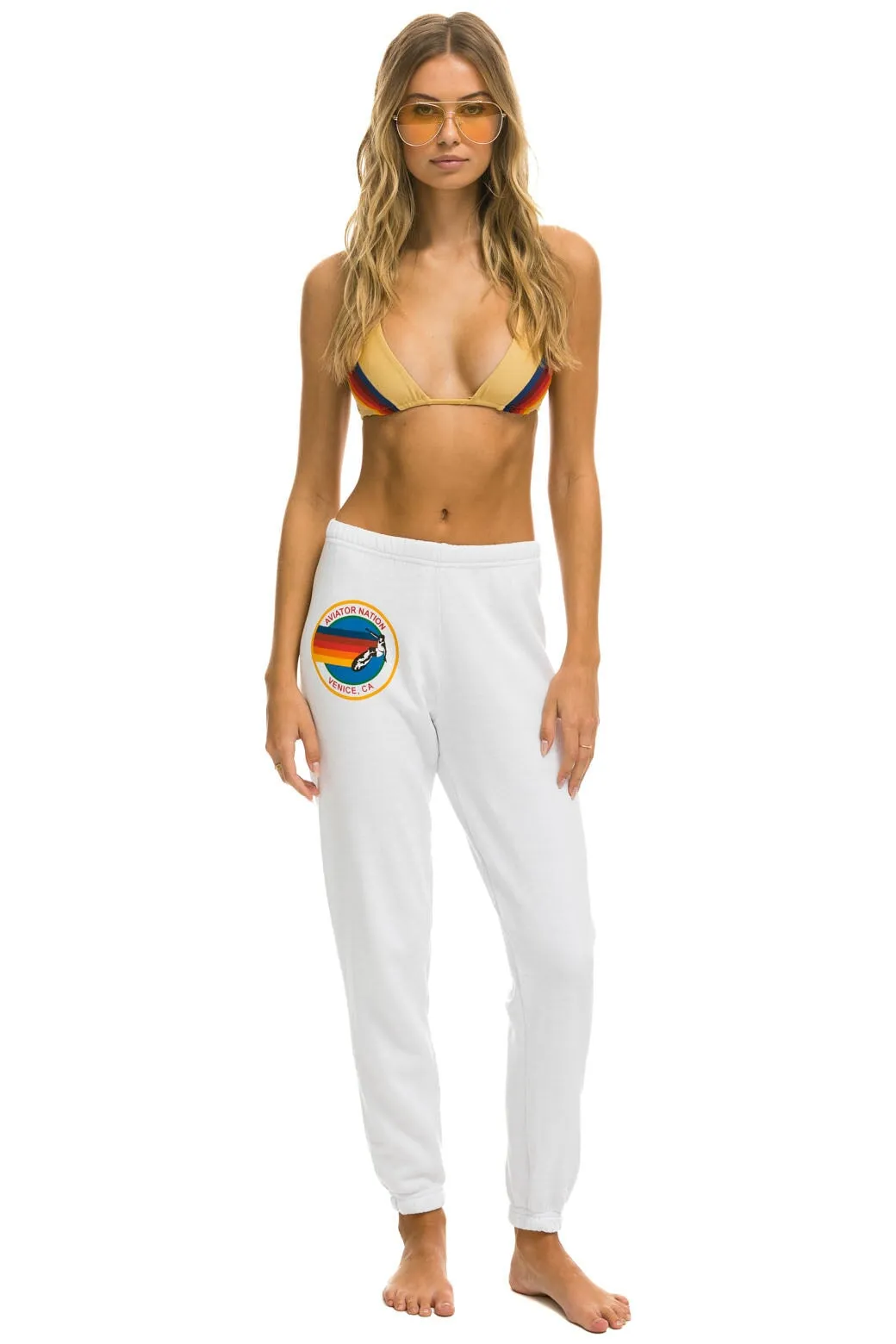 AVIATOR NATION AUSTIN SWEATPANTS - WHITE sold by Aviator Nation