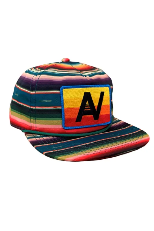 VINTAGE LOGO TWILL LOW - RISE TULUM TRUCKER HAT - BLUE sold by Aviator Nation