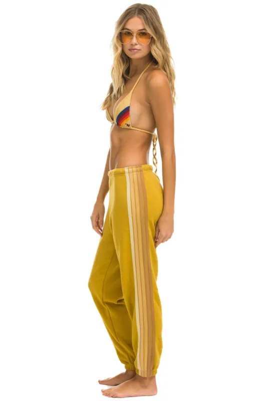 5 STRIPE SWEATPANTS - KHAKI // TAN sold by Aviator Nation