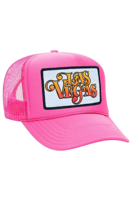 LAS VEGAS SCRIPT TRUCKER HAT made by Aviator Nation