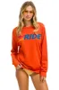 RIDE LOGO CREW SWEATSHIRT - ORANGE sold by Aviator Nation