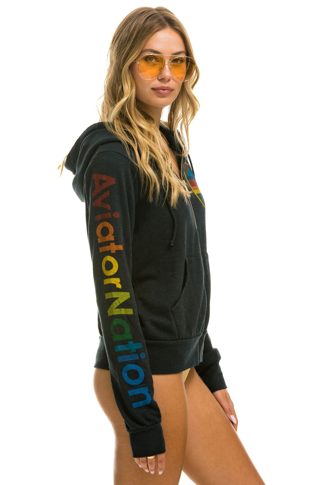 AVIATOR NATION LAGUNA BEACH HOODIE - CHARCOAL sold by Aviator Nation product image thumbnail 3