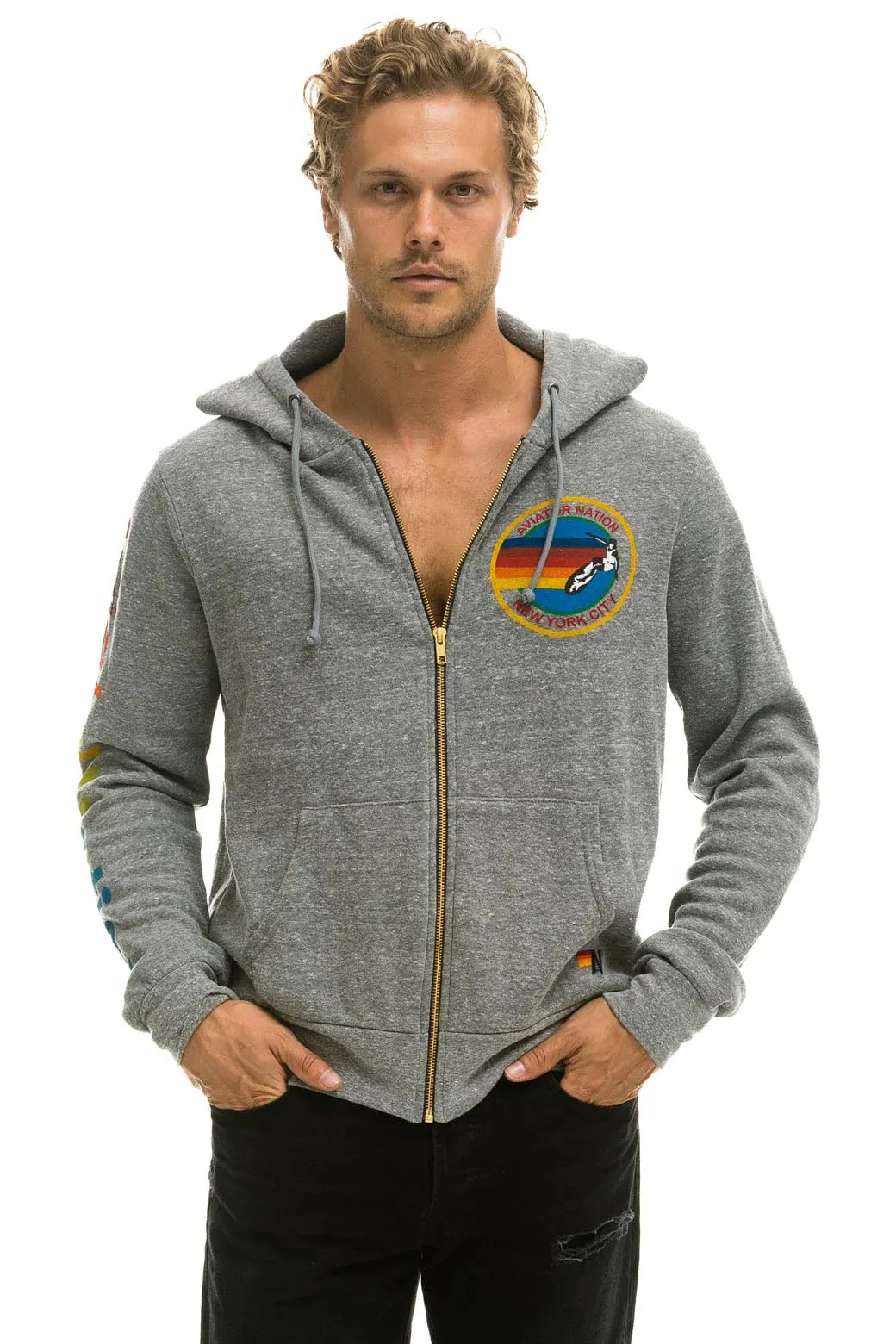 AVIATOR NATION NEW YORK CITY HOODIE - HEATHER GREY sold by Aviator Nation product image thumbnail 2