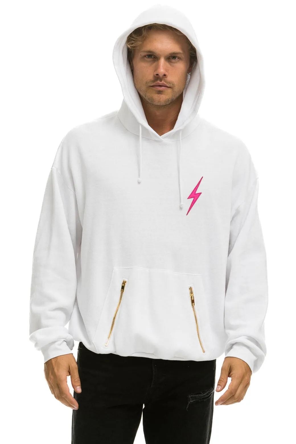 BOLT STITCH PULLOVER HOODIE - WHITE sold by Aviator Nation product image thumbnail 2