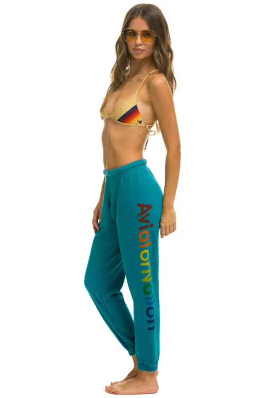 AVIATOR NATION SWEATPANTS - TEAL sold by Aviator Nation