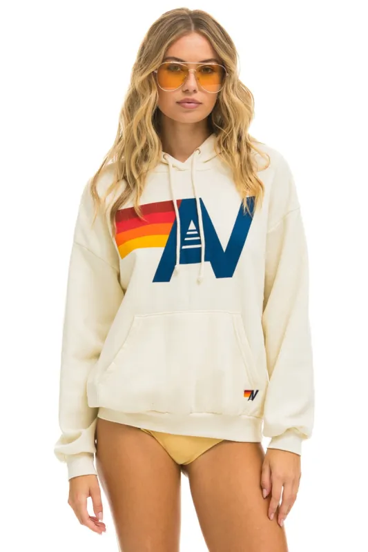 LOGO PULLOVER RELAXED HOODIE - VINTAGE WHITE sold by Aviator Nation