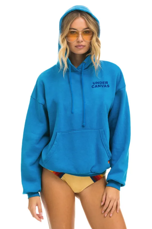 UNDER CANVAS RELAXED PULLOVER HOODIE - COBALT sold by Aviator Nation