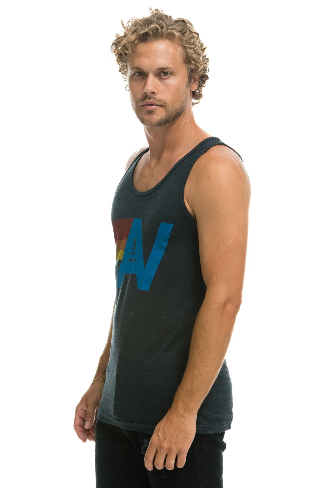 MEN'S LOGO TANK - CHARCOAL sold by Aviator Nation product image thumbnail 2