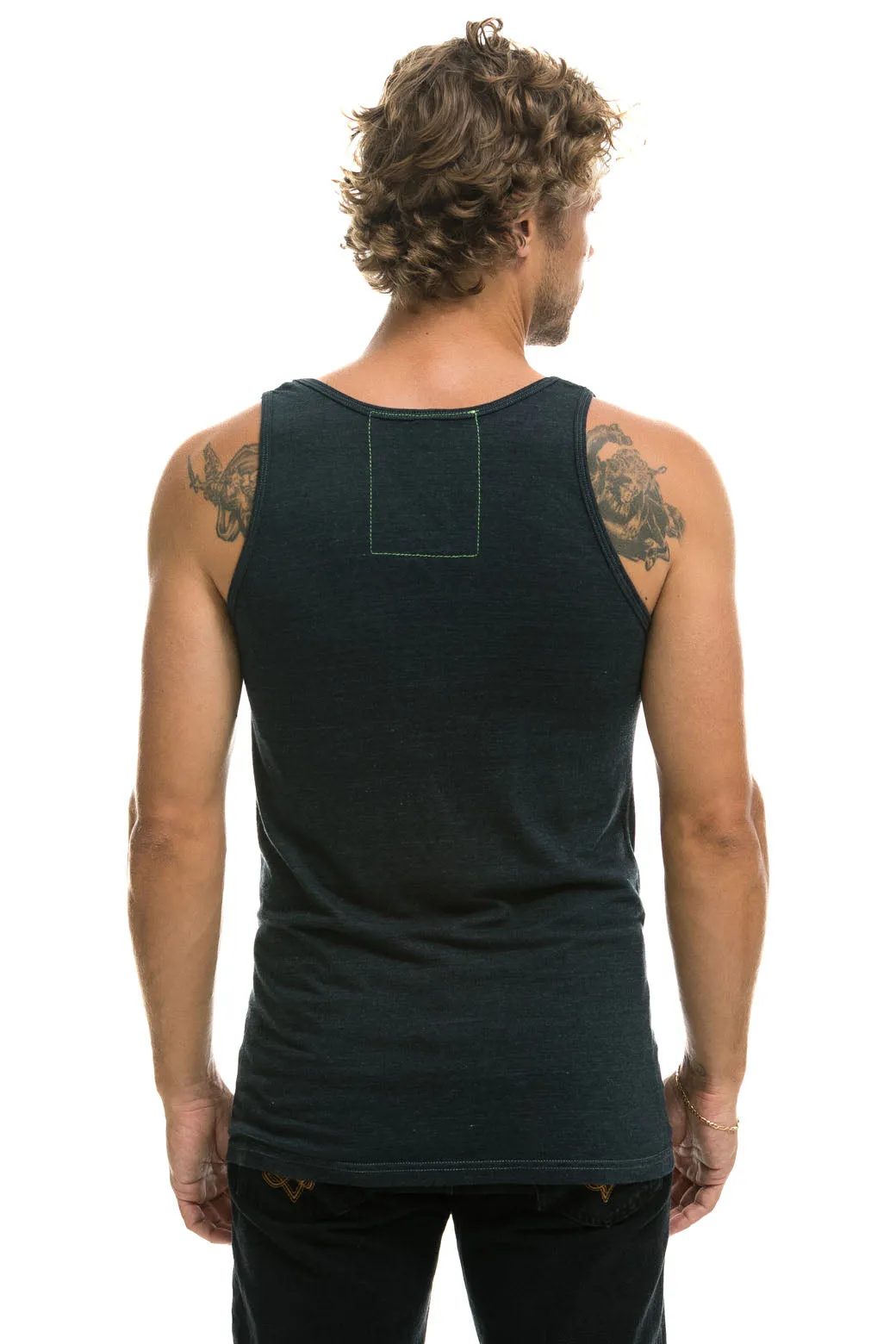 MEN'S LOGO TANK - CHARCOAL sold by Aviator Nation product image thumbnail 3