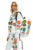 VINTAGE PATCH PUFFER BACKPACK - WHITE GLOSSY sold by Aviator Nation