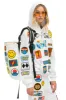 VINTAGE PATCH PUFFER BACKPACK - WHITE GLOSSY sold by Aviator Nation