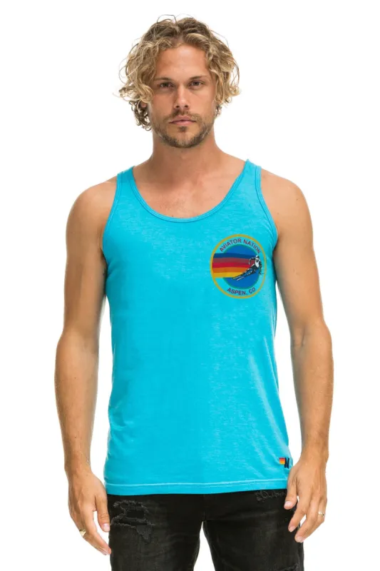 AVIATOR NATION ASPEN TANK - NEON BLUE sold by Aviator Nation