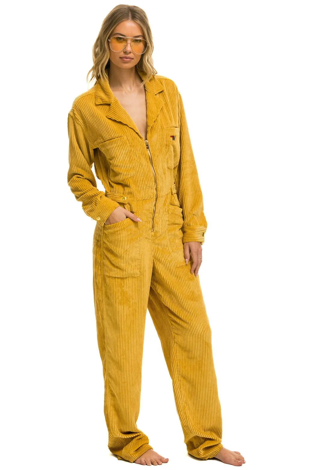 UNISEX CORDUROY FLIGHT SUIT - HONEY sold by Aviator Nation product image thumbnail 5