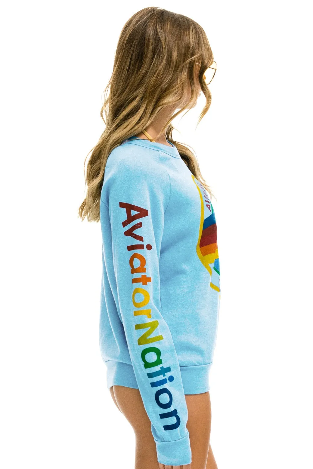 AVIATOR NATION NEW YORK CITY CREW SWEATSHIRT - SKY sold by Aviator Nation product image thumbnail 3