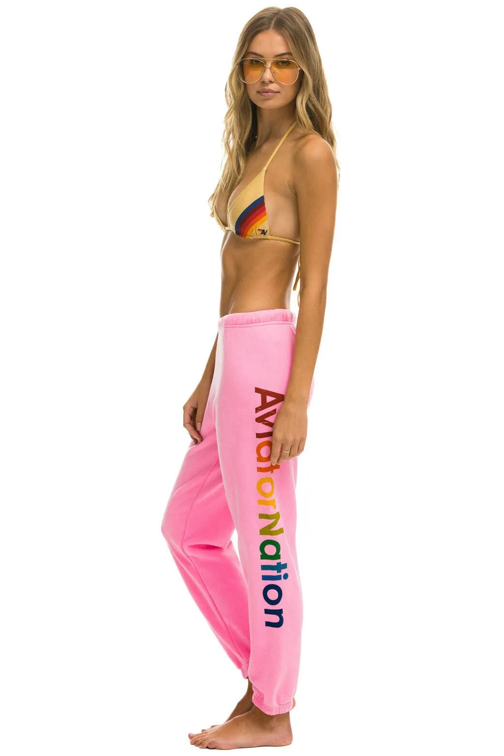 AVIATOR NATION HAMPTONS SWEATPANTS - NEON PINK sold by Aviator Nation product image thumbnail 3