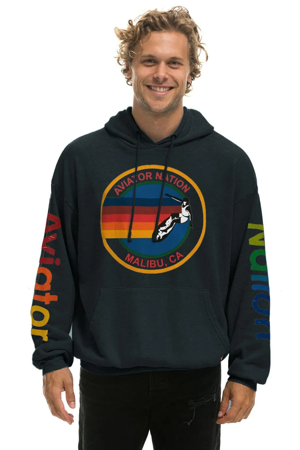AVIATOR NATION MALIBU RELAXED PULLOVER HOODIE - CHARCOAL sold by Aviator Nation product image thumbnail 2