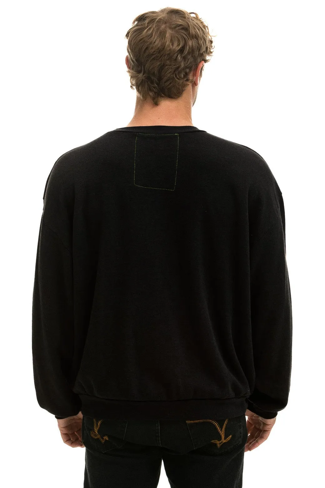 LOGO RELAXED CREW SWEATSHIRT - BLACK sold by Aviator Nation product image thumbnail 4