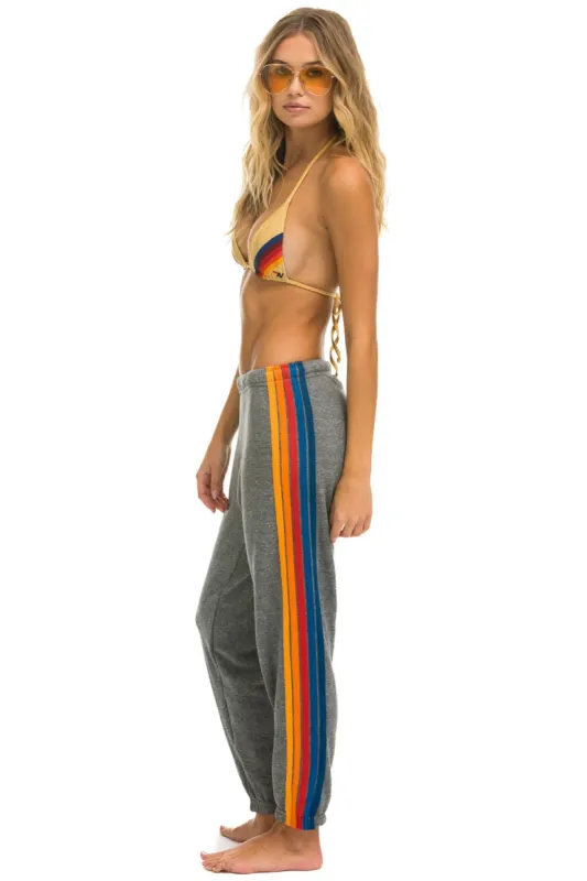 5 STRIPE SWEATPANTS - HEATHER GREY 2 sold by Aviator Nation