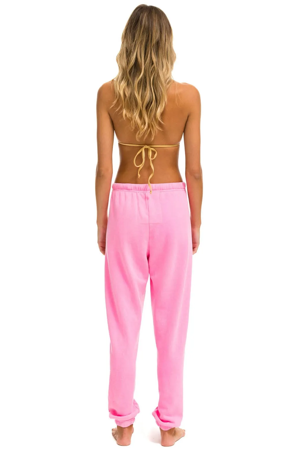 RAINBOW EMBROIDERY SWEATPANTS - NEON PINK sold by Aviator Nation product image thumbnail 4