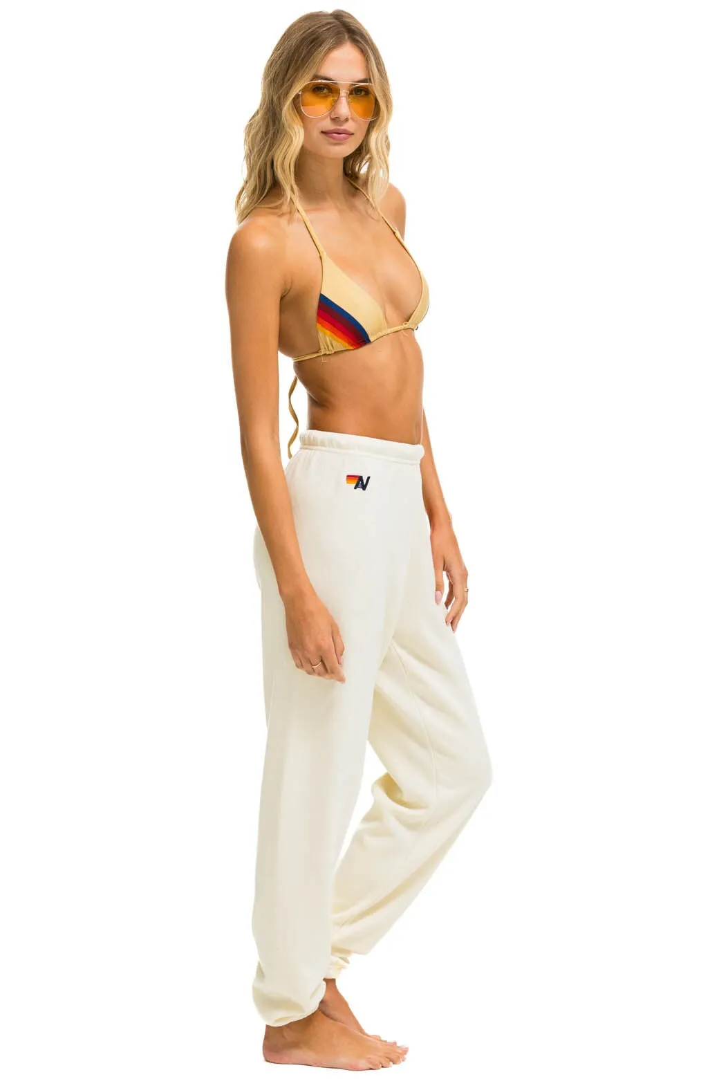 BOLT HEART SWEATPANTS - VINTAGE WHITE sold by Aviator Nation product image thumbnail 3