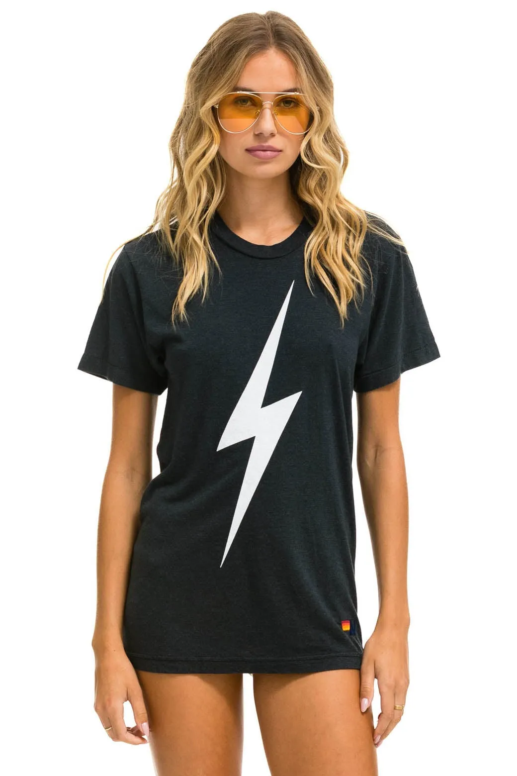 BOLT TEE - CHARCOAL sold by Aviator Nation