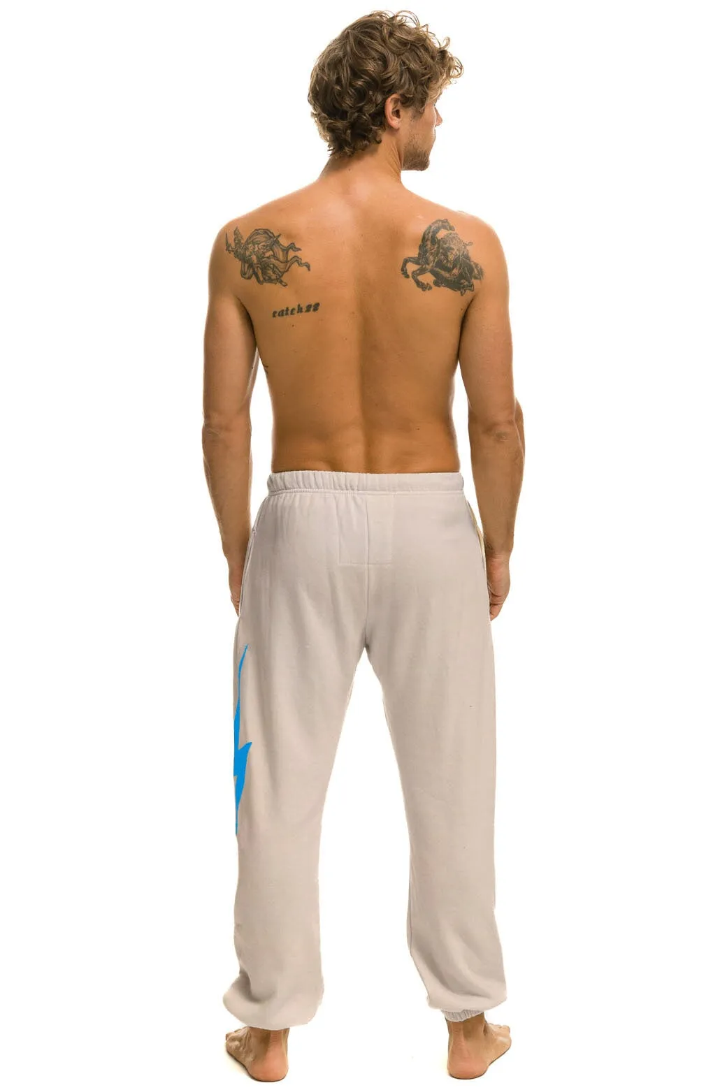 BOLT SWEATPANTS - SAND // BLUE sold by Aviator Nation product image thumbnail 3
