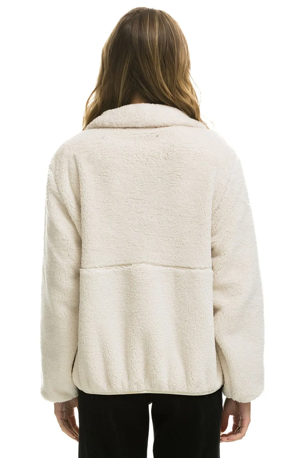 TEDDY APRES HALF ZIP JACKET - VINTAGE WHITE sold by Aviator Nation product image thumbnail 2