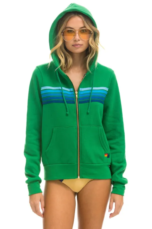 5 STRIPE HOODIE - KELLY GREEN // BLUE sold by Aviator Nation