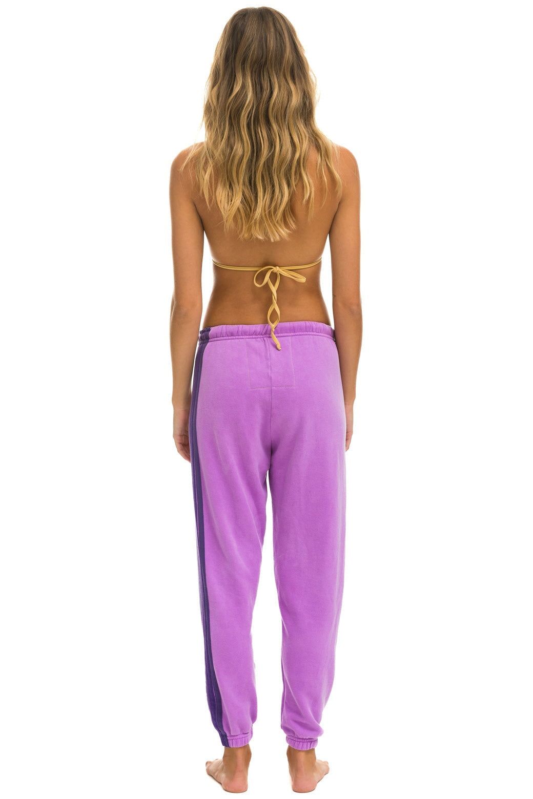 5 STRIPE SWEATPANTS - NEON PURPLE // PURPLE sold by Aviator Nation product image thumbnail 4