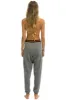 LOGO STRIPE SWEATPANTS - HEATHER GREY sold by Aviator Nation