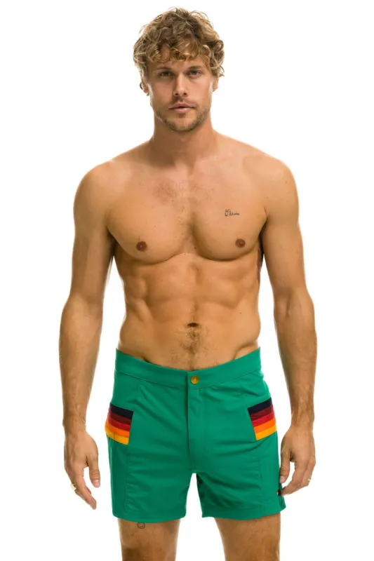 MEN'S HORIZONTAL 5 STRIPE FLEX SHORTS - AMAZON sold by Aviator Nation