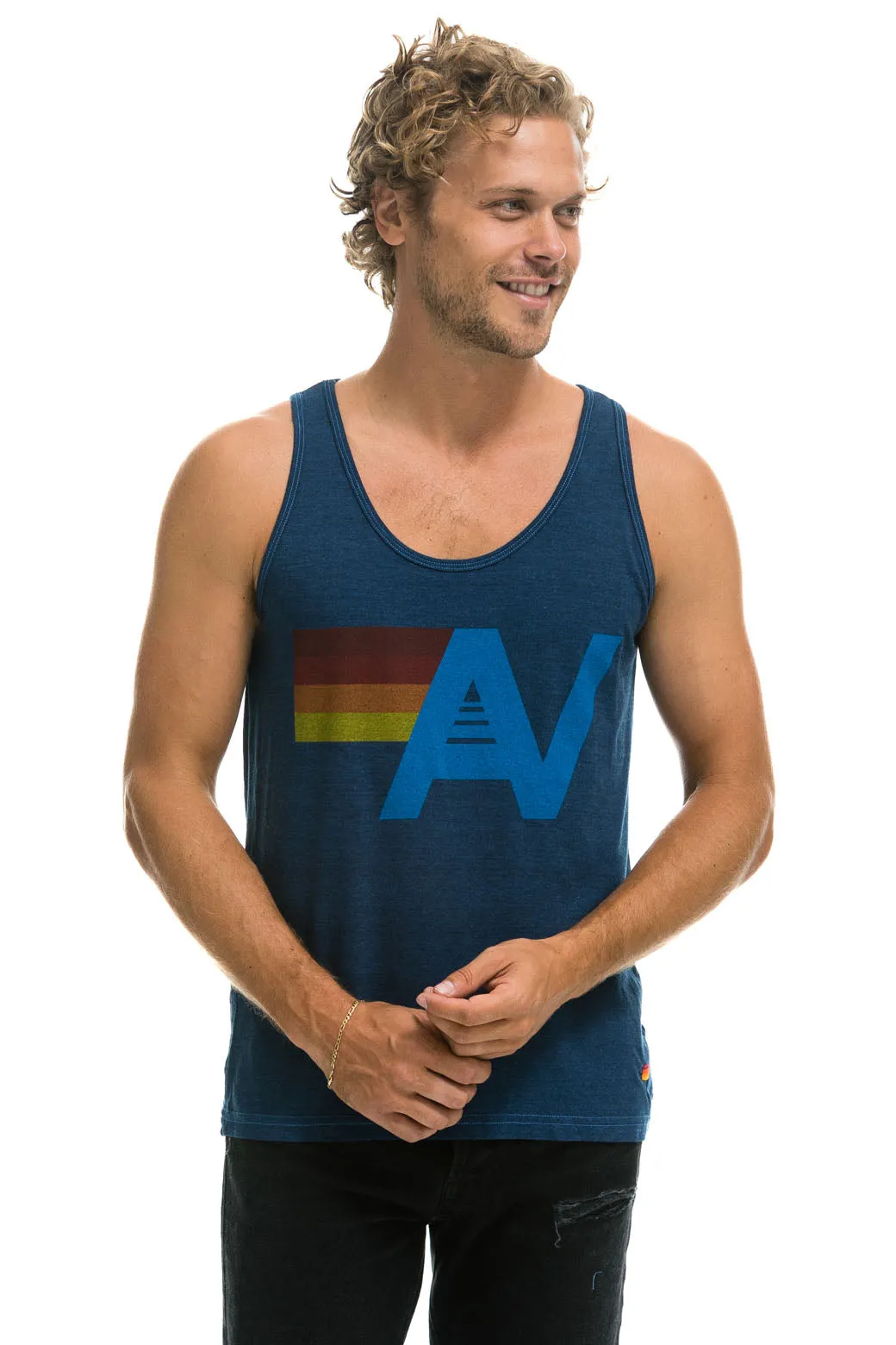 MEN'S LOGO TANK - NAVY sold by Aviator Nation product image thumbnail 2