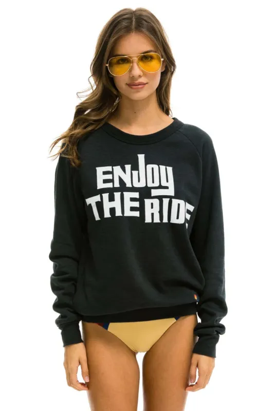 ENJOY THE RIDE SWEATSHIRT - CHARCOAL made by Aviator Nation
