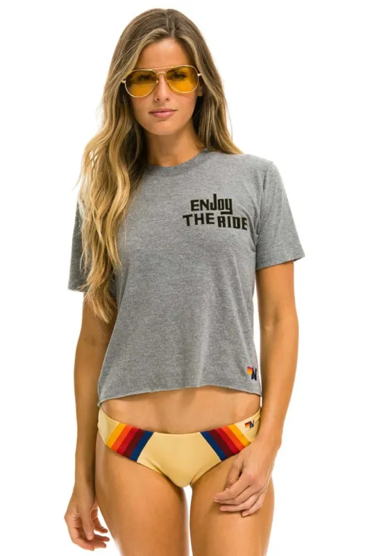 ENJOY THE RIDE BOYFRIEND TEE - HEATHER GREY sold by Aviator Nation