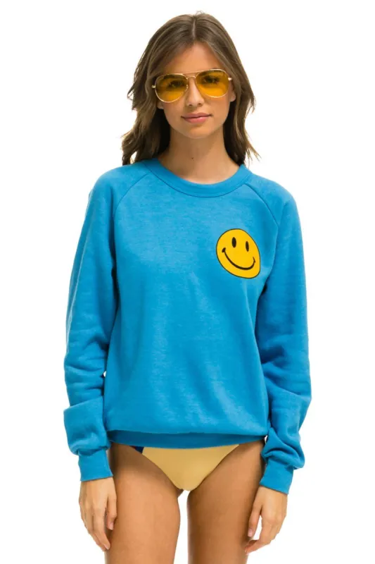 SMILEY 2 CREW SWEATSHIRT - OCEAN sold by Aviator Nation