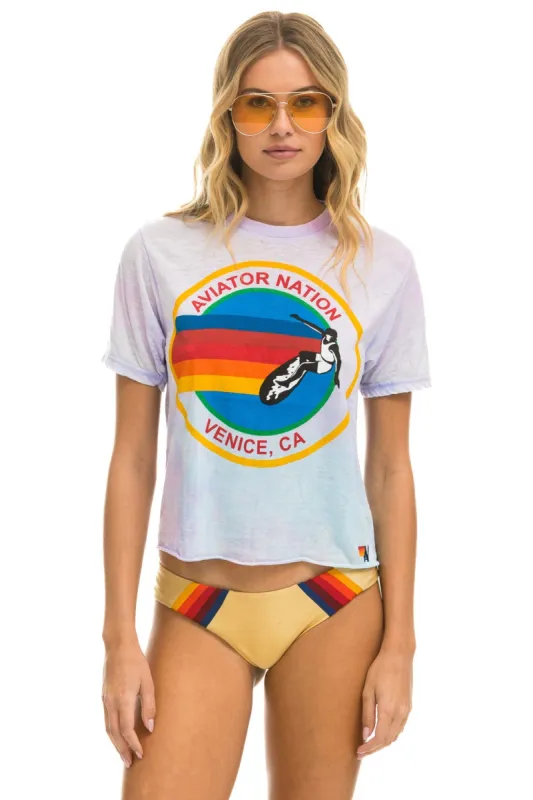 AVIATOR NATION BOYFRIEND TEE - TIE DYE BUBBLEGUM sold by Aviator Nation