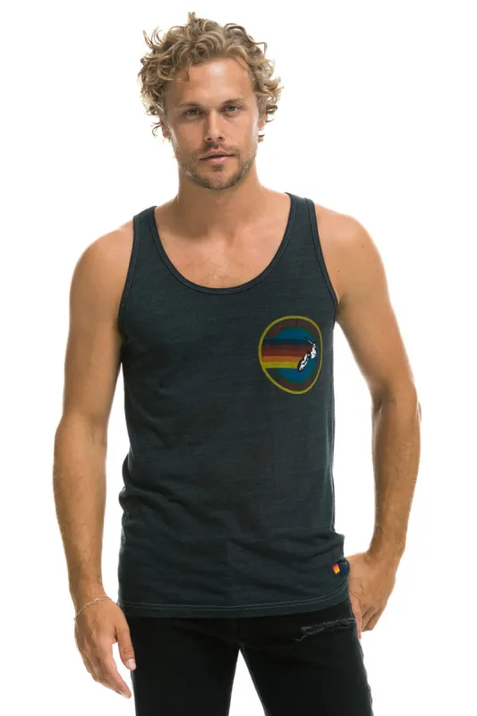 MEN'S AVIATOR NATION TANK - CHARCOAL sold by Aviator Nation