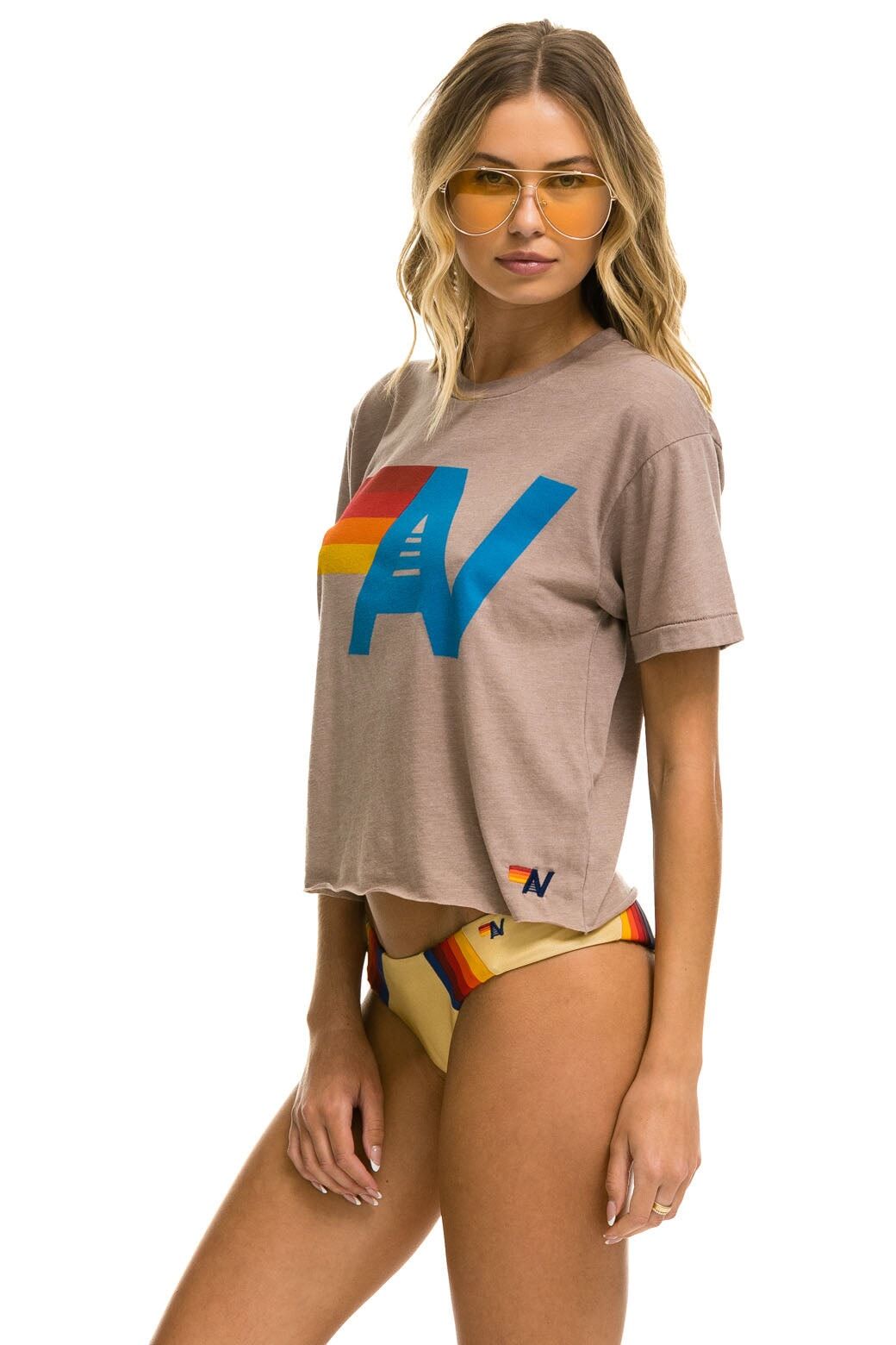 LOGO BOYFRIEND TEE - DUSTY sold by Aviator Nation product image thumbnail 2