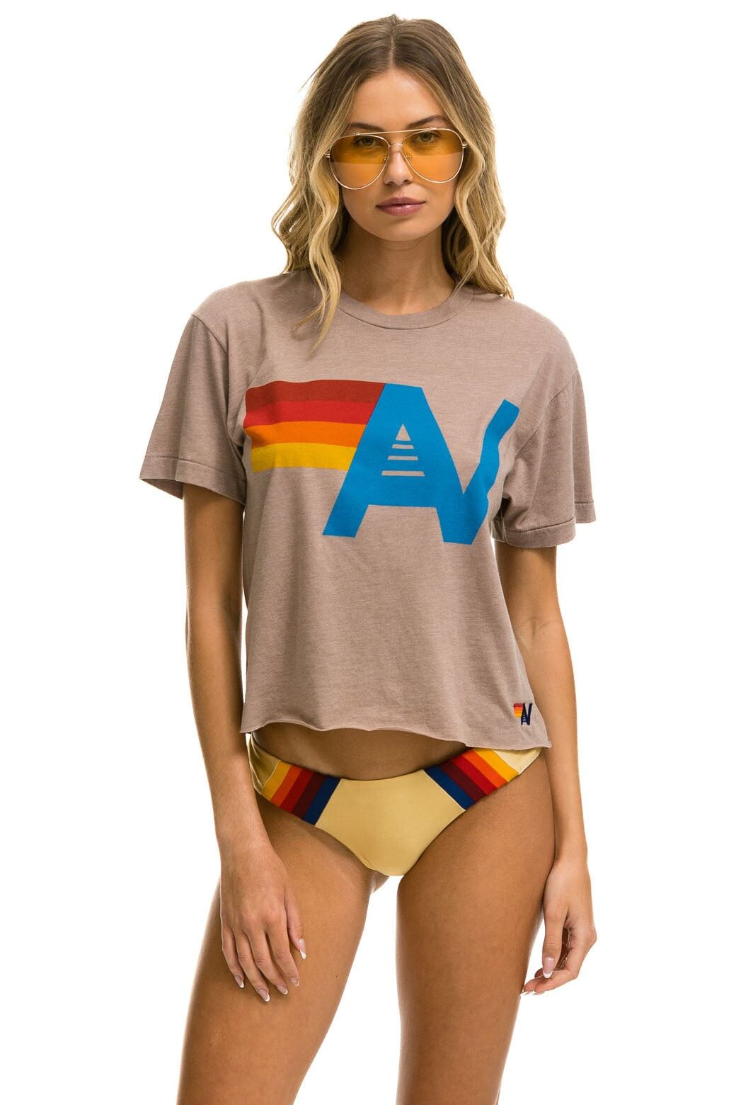LOGO BOYFRIEND TEE - DUSTY sold by Aviator Nation