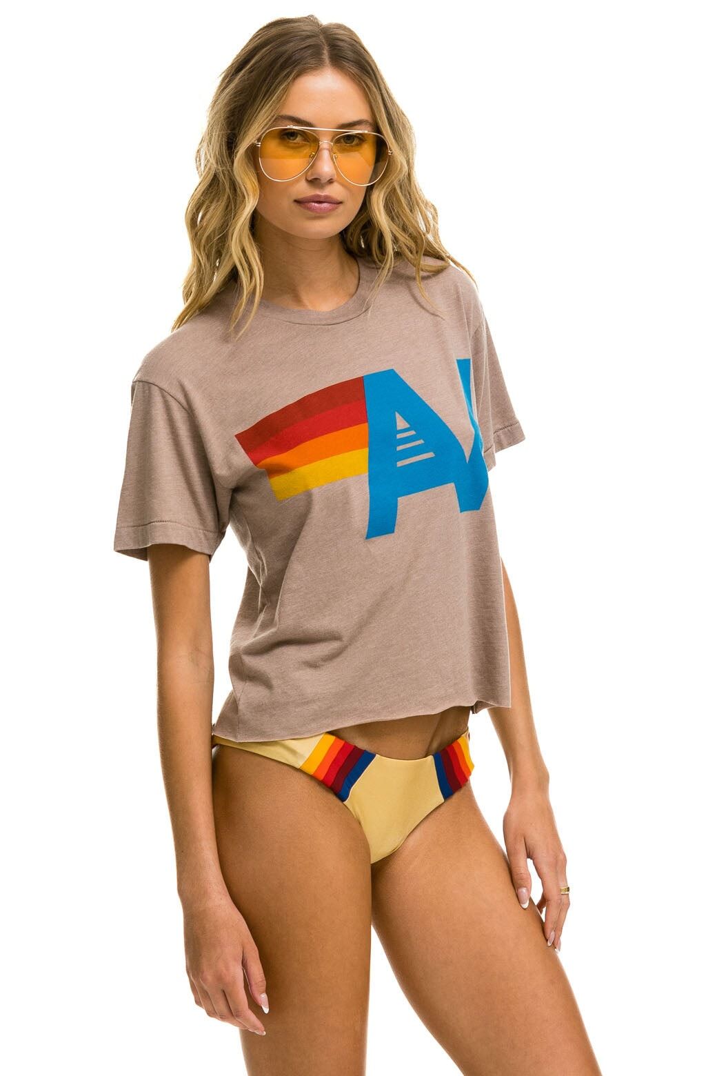 LOGO BOYFRIEND TEE - DUSTY sold by Aviator Nation product image thumbnail 4