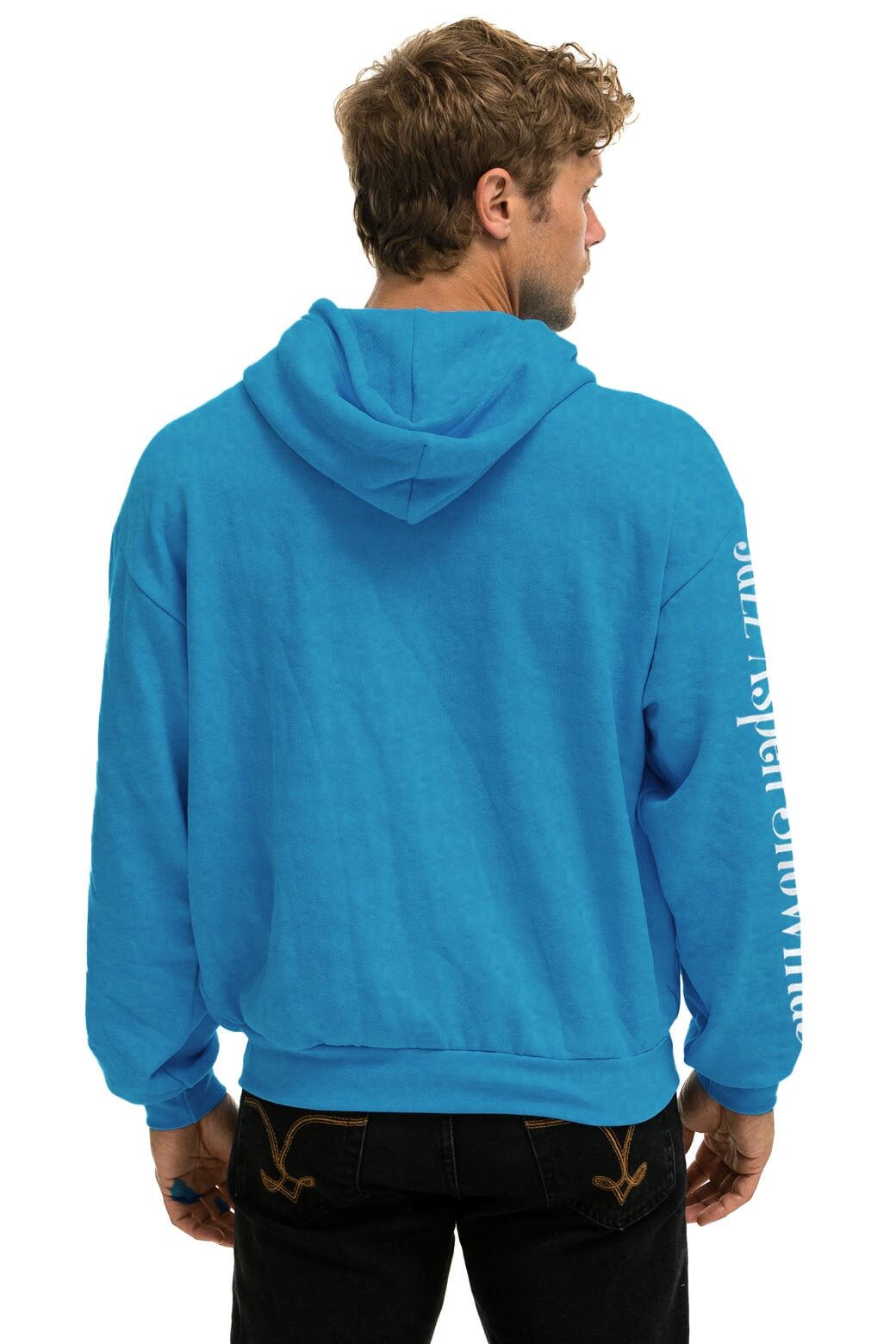 JAZZ ASPEN SNOWMASS 2023 RELAXED ZIP HOODIE - OCEAN sold by Aviator Nation product image thumbnail 4