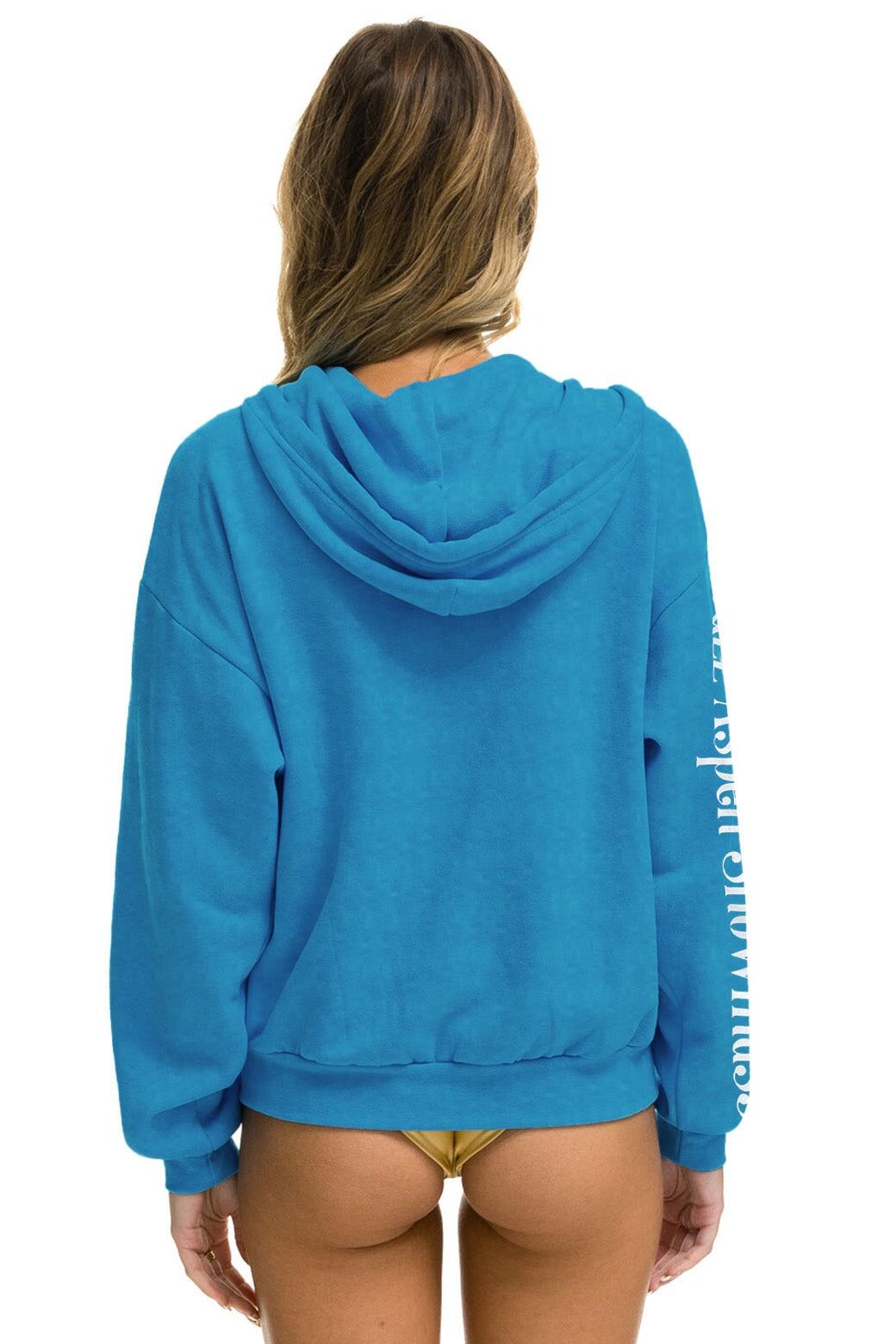JAZZ ASPEN SNOWMASS 2023 RELAXED ZIP HOODIE - OCEAN sold by Aviator Nation product image thumbnail 3