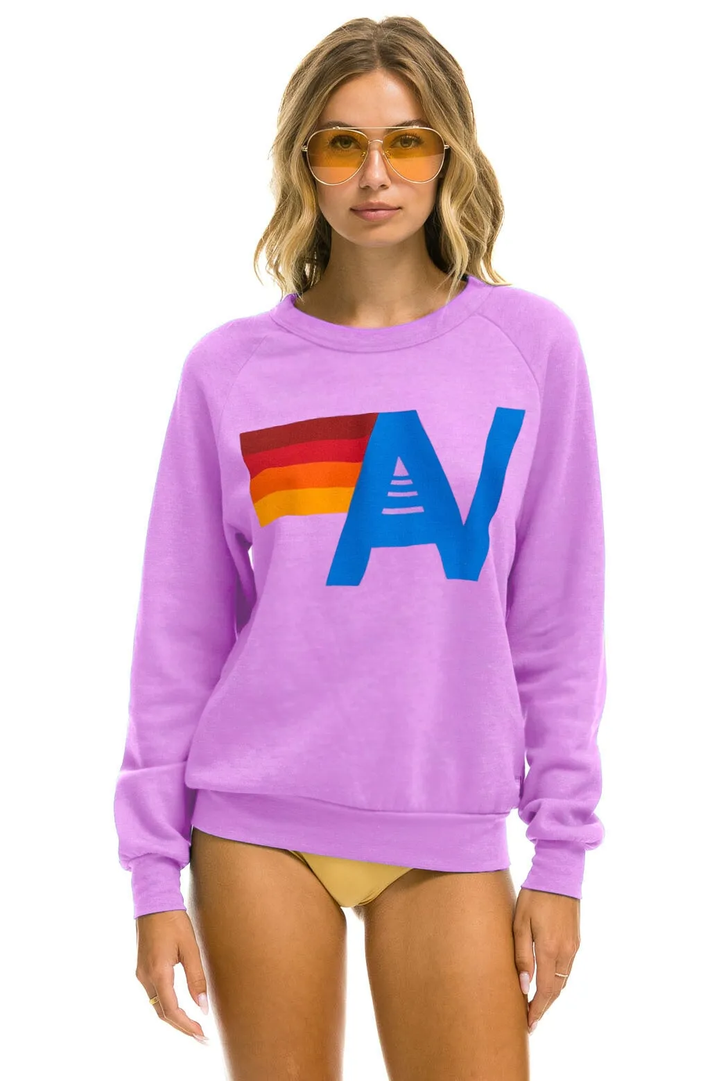 LOGO SWEATSHIRT - NEON PURPLE sold by Aviator Nation