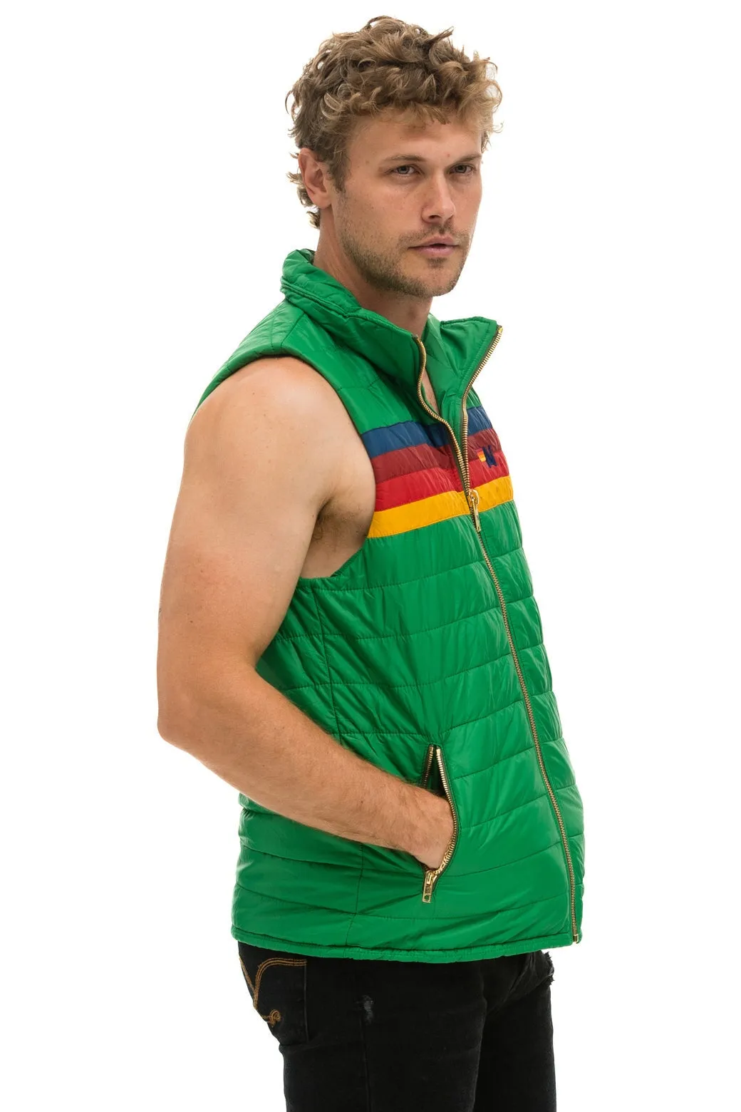 MEN'S 4 STRIPE VEST - AMAZON sold by Aviator Nation product image thumbnail 3