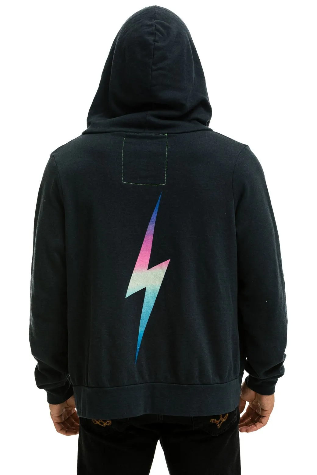 BOLT HOODIE - CHARCOAL // RAINBOW PINK sold by Aviator Nation product image thumbnail 4