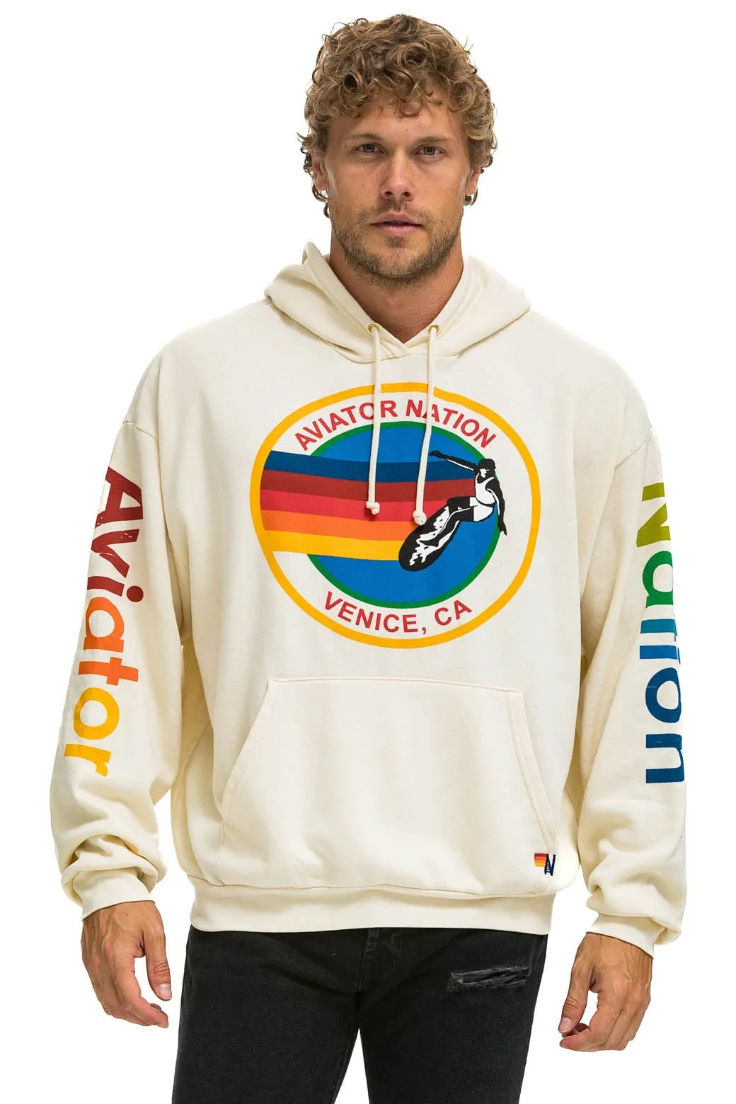 AVIATOR NATION RELAXED PULLOVER HOODIE - VINTAGE WHITE sold by Aviator Nation product image thumbnail 2