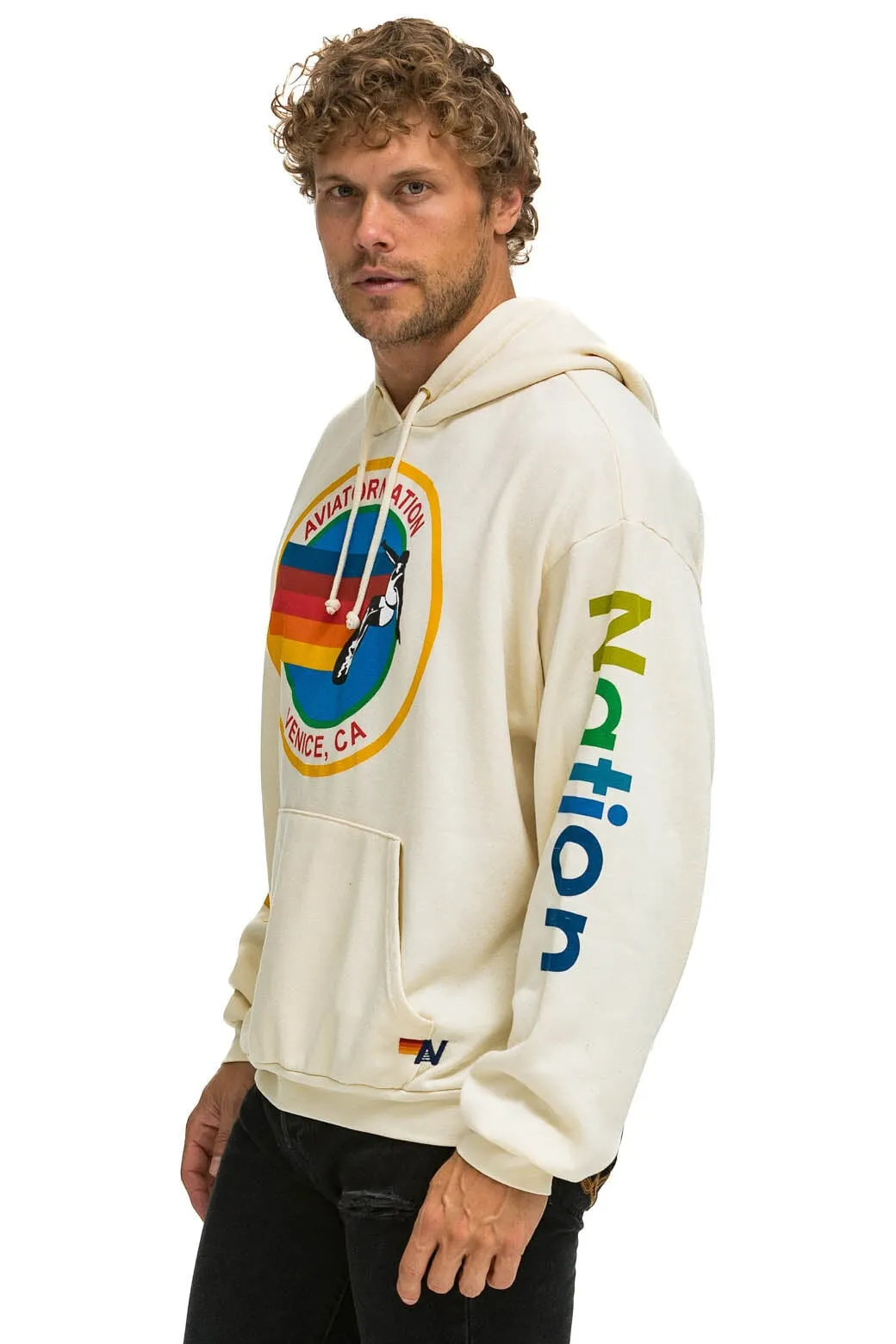 AVIATOR NATION RELAXED PULLOVER HOODIE - VINTAGE WHITE sold by Aviator Nation product image thumbnail 4