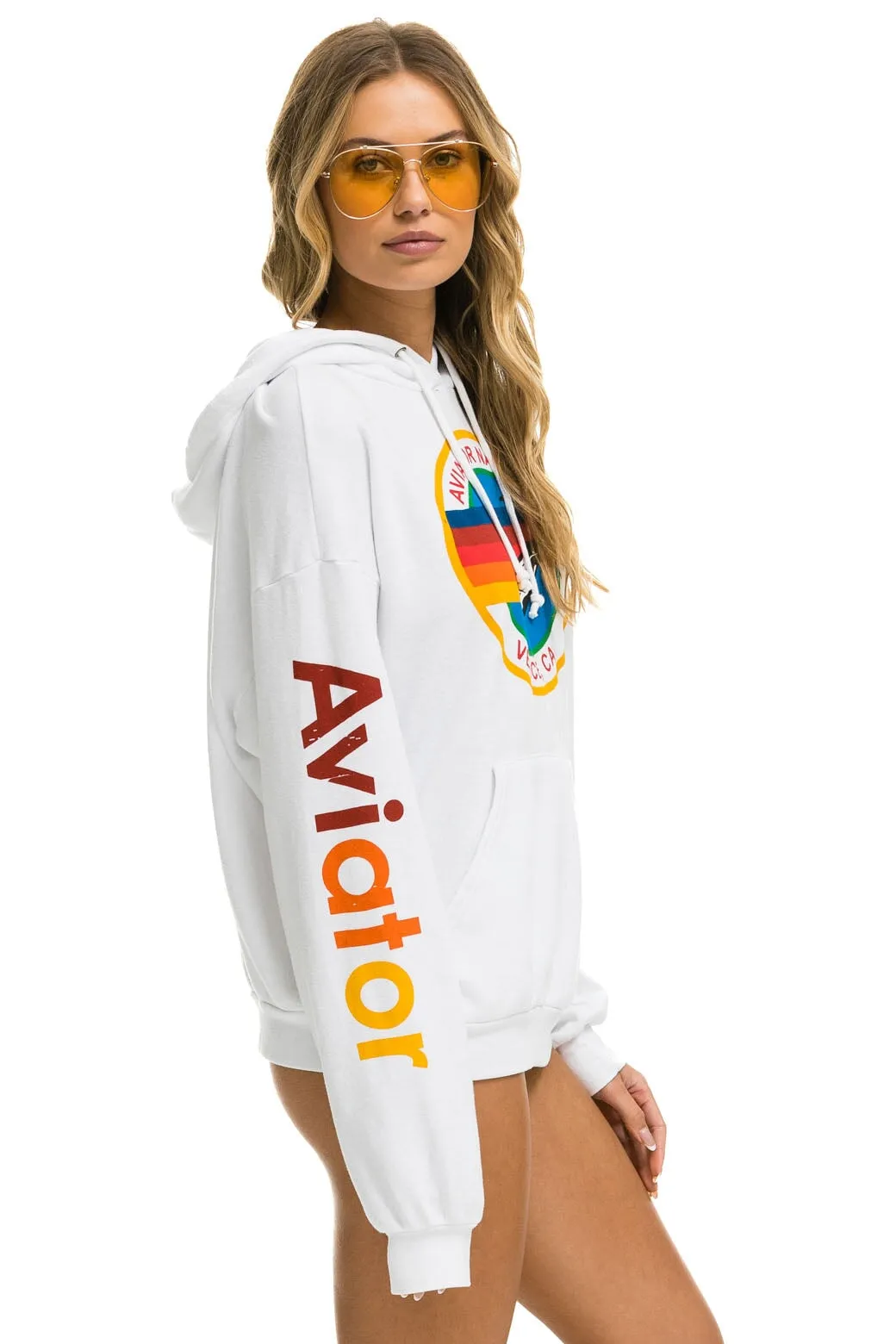 AVIATOR NATION RELAXED PULLOVER HOODIE - WHITE sold by Aviator Nation product image thumbnail 4