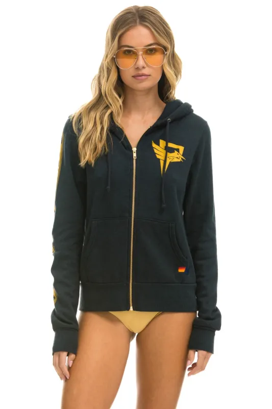 HUNGER GAMES ZIP HOODIE - CHARCOAL made by Aviator Nation