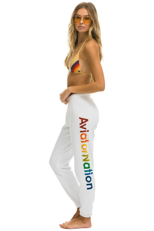 AVIATOR NATION HAMPTONS SWEATPANTS - WHITE sold by Aviator Nation